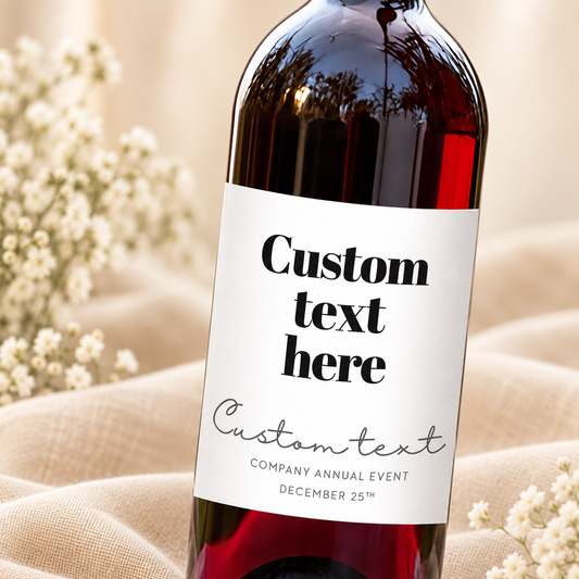 Champagne label for wedding, engagement and bachelorette party favor
