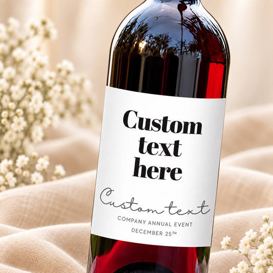 Custom wine label, add your own text