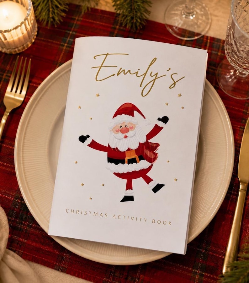 Christmas Eve Box Activity Book - Dancing Santa Design