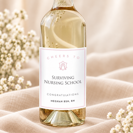 Nurse graduation wine label