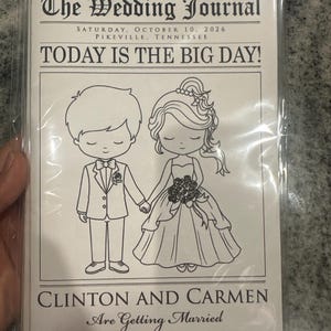 Real customer photo of the personalized booklet